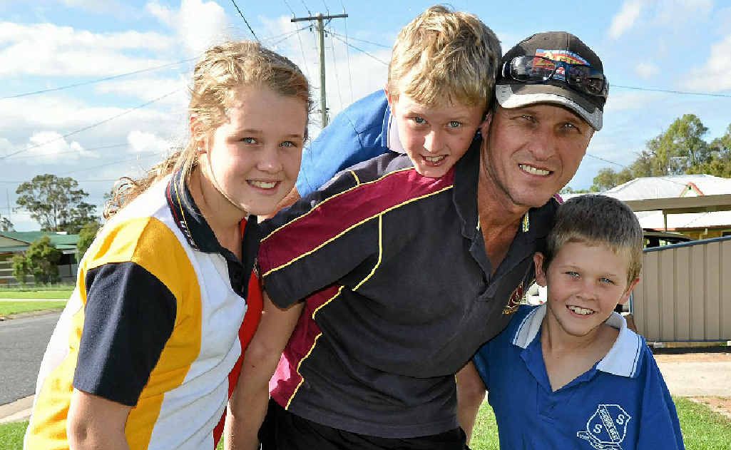 Donald Costigan, here with his children, (from left) Olivia, Ethan and Brady, is in the Gen B category – busy, burdened and breeding.